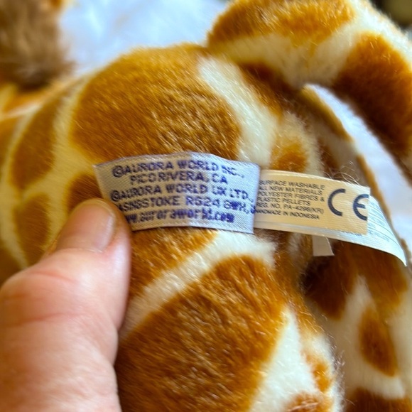 Aurora 12 inch Giraffe stuffy, stuffies, stuffed animal - Picture 5 of 5